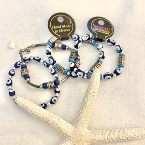 Greek Eye Elastic Bracelet Bundle